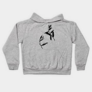 Dancing plants. Laconic author's drawing for your things. Kids Hoodie